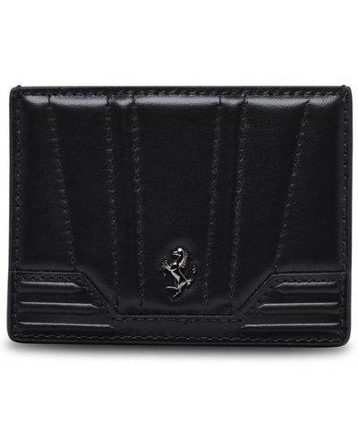 Ferrari Leather Cardholder - Black
