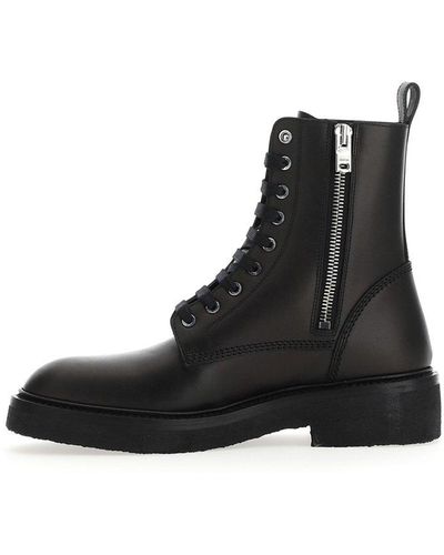 Amiri Leather Lace-up Boots - Black