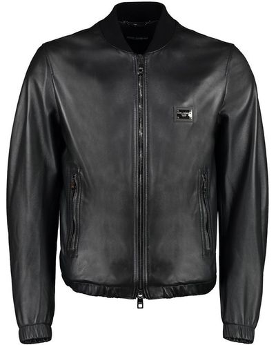 Dolce & Gabbana Lambskin Jacket - Black