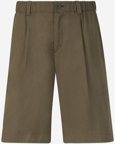 Herno Technical Cotton Bermuda Shorts - Green
