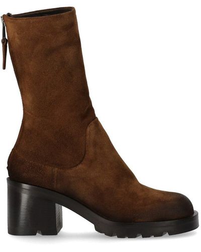 Strategia Life Brown Heeled Ankle Boot