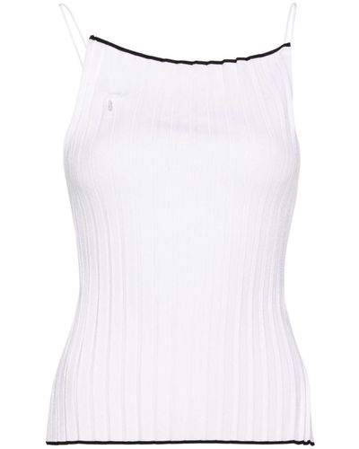 Jacquemus Le Haut Maille Plissé Top - White