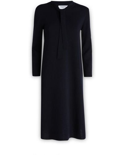 Thom Browne Tie Detailed Midi Dress - Black