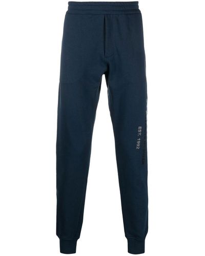 Alexander McQueen Cotton Sweatpants - Blue