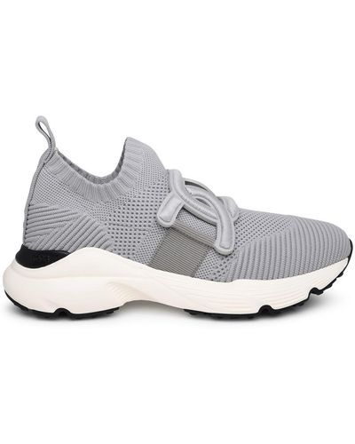 Tod's Grey Fabric Trainers