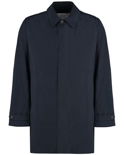 Woolrich New City Nylon Trench Coat - Blue