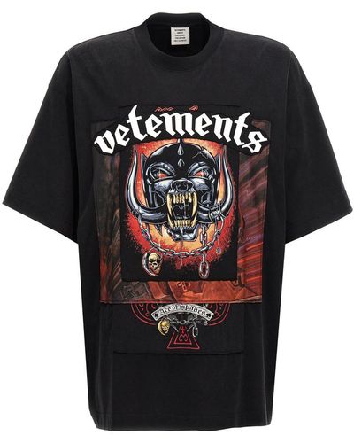 Vetements 'Motorhead Patched' T-Shirt - Black