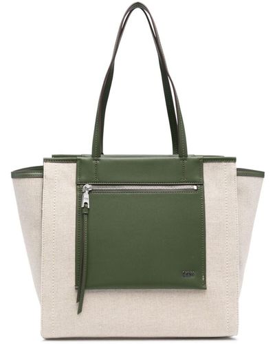 DKNY Pax Cotton Shopping Bag - Green