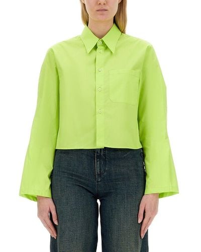 MM6 by Maison Martin Margiela Cropped Fit Shirt - Yellow