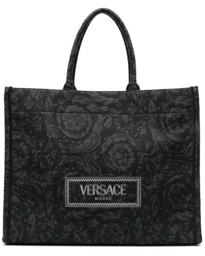 Versace Baroque Athena Tote Bag - Black