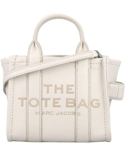 Marc Jacobs The Micro Tote Leather Bag - Natural