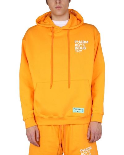 Pharmacy Industry Sweatshirt With Logo Print - Orange