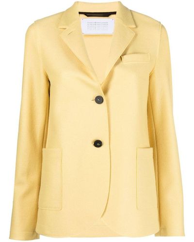 Harris Wharf London Single-breasted Wool Blazer - Yellow