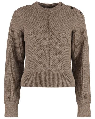 Bottega Veneta Long Sleeve Crew-neck Sweater - Brown
