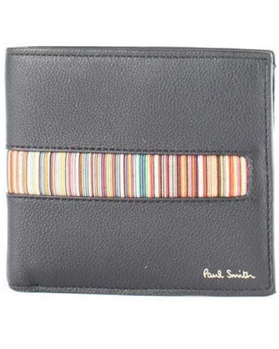 Paul Smith Black Leather Wallet - Grey