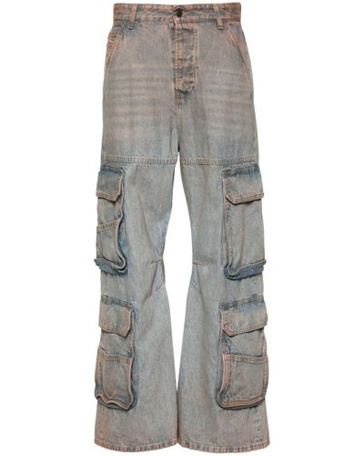 DIESEL Denim Cargo Jeans - Grey