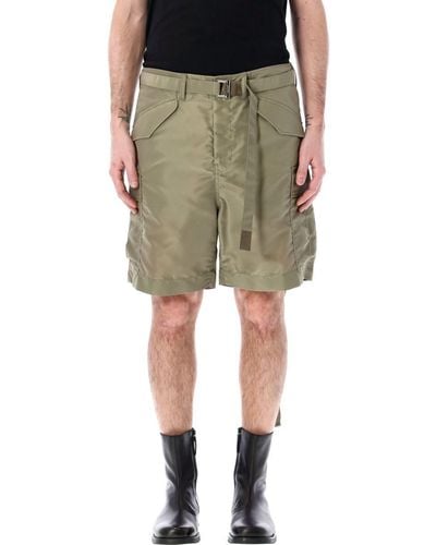 Sacai Nylon Cargo Shorts - Green