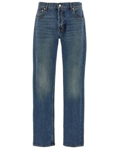 Alexander McQueen Trompe L'Oeil Pocket Jeans - Blue