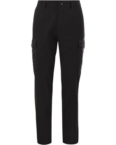 Moncler Jersey Cargo Trousers - Black