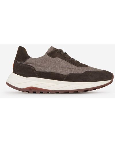 Henderson Suede Leather Trainers - Brown