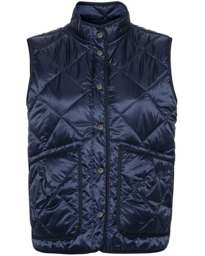 Fay Quilted Down Vest - Blue
