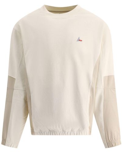 Roa "Paneled Crewneck" Sweatshirt - White