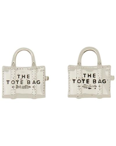 Marc Jacobs "The Tote Bag Stud" Earrings - Metallic