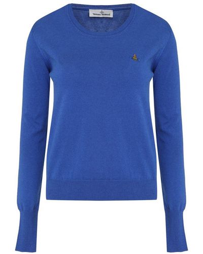 Vivienne Westwood Bea Crew-Neck Cashmere Sweater - Blue