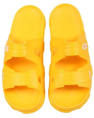 Gcds Rubber Sandals Unisex - Yellow