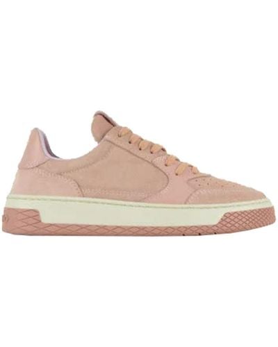 Pànchic Low-top Suede And Leather Sneaker Shoes - Pink