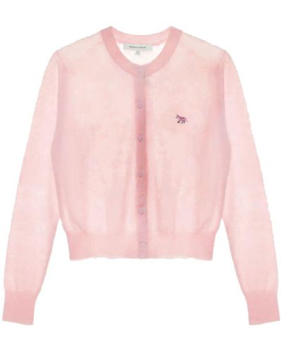 Maison Kitsuné Wool Cardigan - Pink