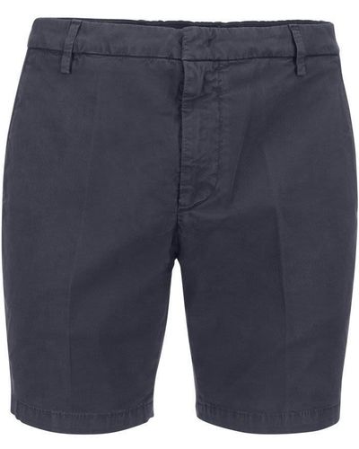Dondup Manheim - Cotton Blend Shorts - Blue