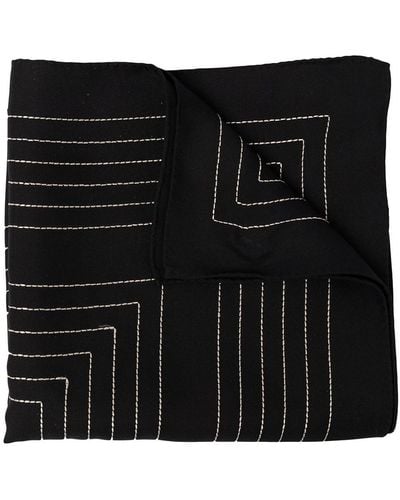 Totême Embroidered-logo Silk Scarf - Black