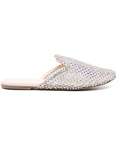 Le Silla Rose raffia-weave flat sandals - Neutrals