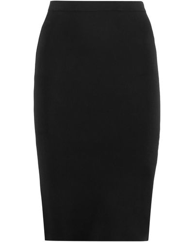 Saint Laurent Stretch Pencil Skirt - Black