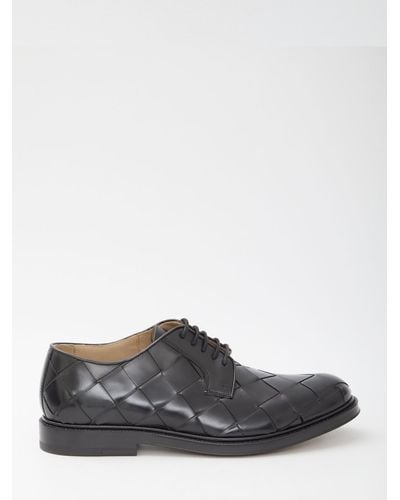 Bottega Veneta Intrecciato Lace-up Shoes - Gray