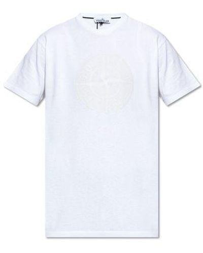 Stone Island Printed T-shirt, - White