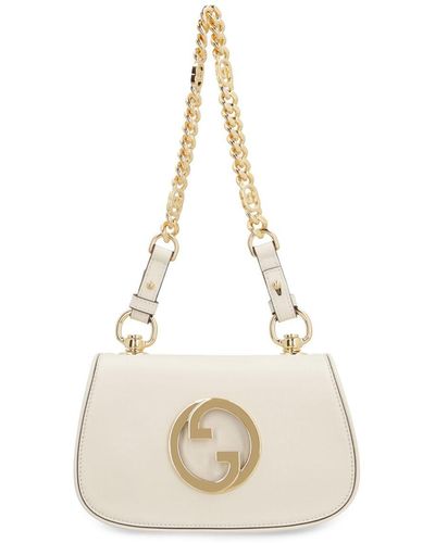 Gucci Blondie Mini Leather Shoulder Bag - Natural