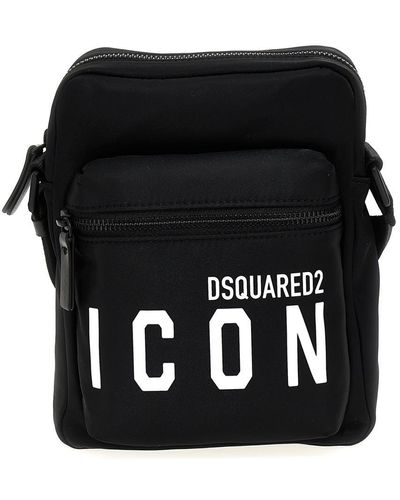 DSquared² Be Icon Crossbody Bags - Black
