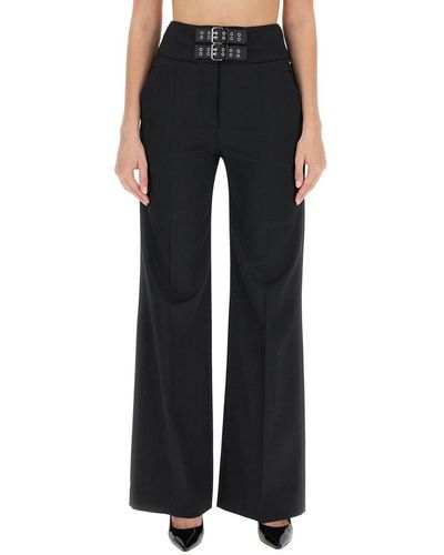 Moschino Jeans Trousers With Straps - Black