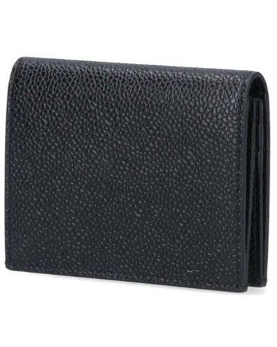 Thom Browne Leather Bifold Wallet - Black