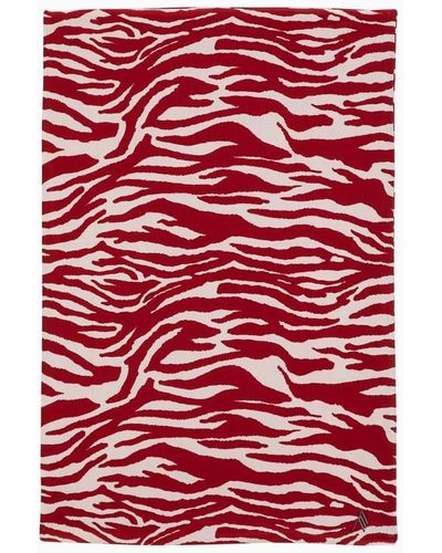 The Attico Zebra Print Mini Skirt - Red