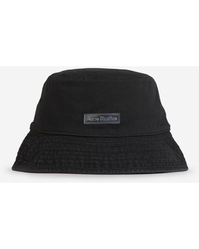 Acne Studios Logo Bucket Hat - Black