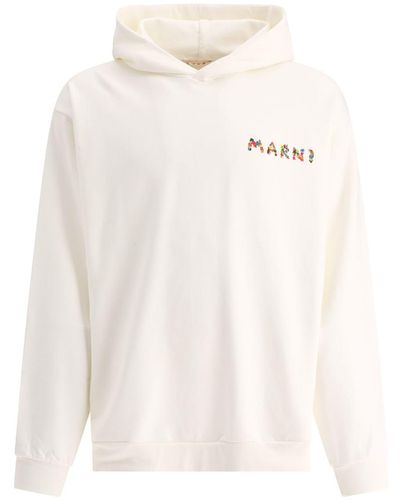 Marni "Collage Bouquet" Hoodie - White