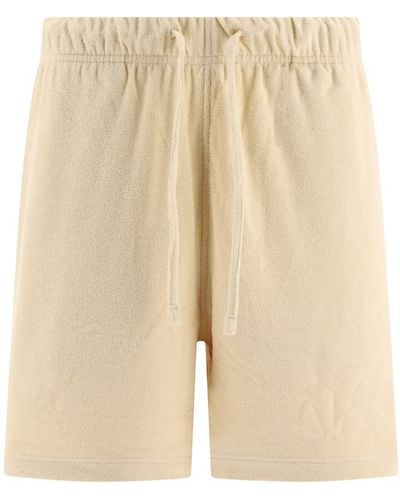 Burberry Cotton Towelling Shorts - Natural