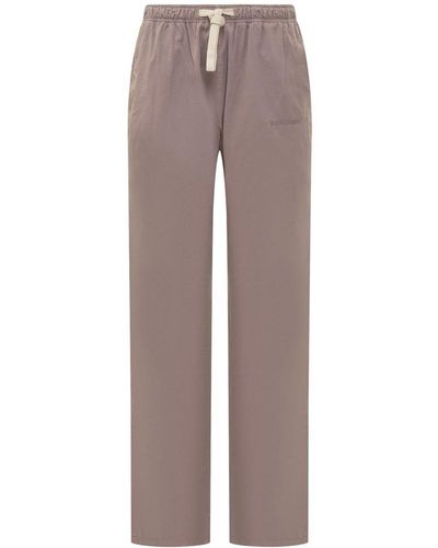 Palm Angels Travel Pants With Logo - Brown