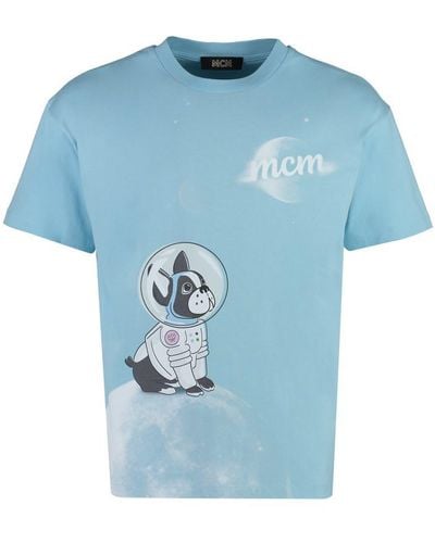 MCM Printed Cotton T-shirt - Blue