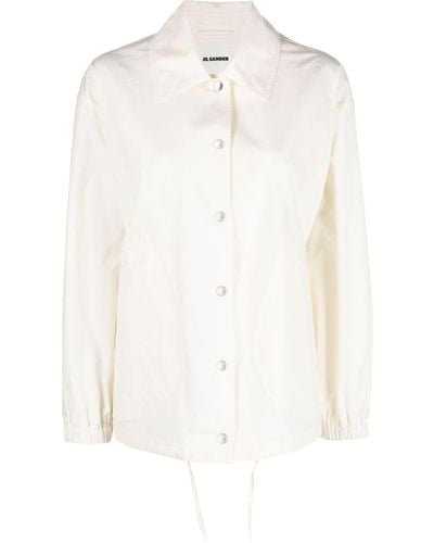 Jil Sander Logo-print Shirt Jacket - White