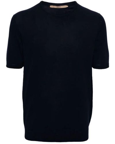Roberto Collina Short Sleeves Crew Neck T-shirt Clothing - Blue