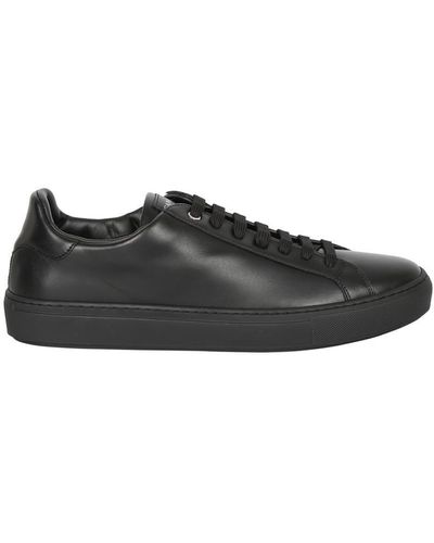 Canali Leather Trainers - Black